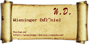 Wiesinger Dániel névjegykártya